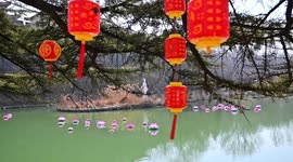 People visit a nearby park in Qingzhou, China