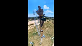 Buenos Aires from above: telecom technician's high-point work