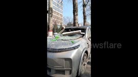 Parked vehicles damaged as massive explosion rocks Chinese shop in northern China