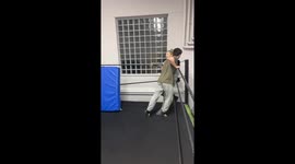 Training incident: instructor demonstrates 'hard buckles' technique