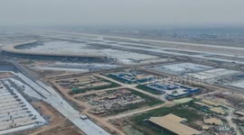 Work on Chinese-built airport for Cambodian capital in full swing