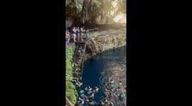 Supportive Crowd Cheers Nervous Swimmer