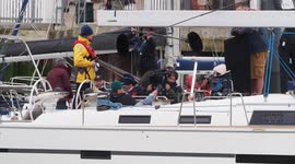 Filming of Bad Sisters for Apple TV at Weymouth in Dorset a black comedy drama now on its latest series.
