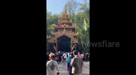 Tourists Visit The Manting Imperial Garden in Xishuangbanna, China