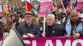 Jeremy Corbyn joins anti-racism march in Westminster