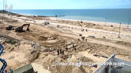 Israeli Troops Observe Gaza Pier Construction