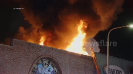 Major Emergency Commercial Fire in West Los Angeles, USA