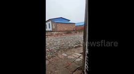 A sudden hailstorm and strong winds strike in Anhui, China