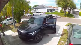 Girl Exits Vehicle Without Putting it into Park