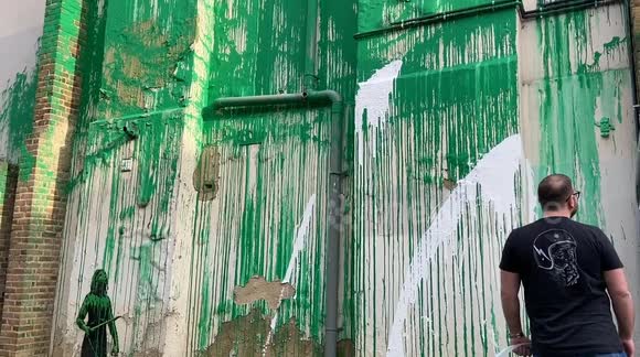 Banksy tree artwork in North London vandalised