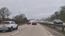 Car fire on A4232 in Cardiff causes delays