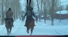 Contrasting Horseback Riding Styles on Display in China