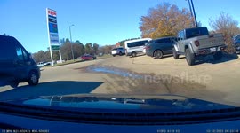 Crash: Older Man Injures Hand in Traffic Collision Exiting Parking Lot