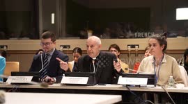 Archbishop Gabriele Caccia, Apostolic Nuncio and Permanent Observer of the Holy See to the United Nations speaks during panel on theme of 'End Surrogacy Now' sponsored by Holy See during CSW68 at UN Headquarters