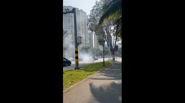 New Energy Electric Car Spontaneously Combusts and Burns Out on Road in China