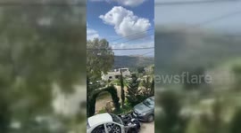 Israel aircraft fired a missile towards palestinian militants west of Ramallah