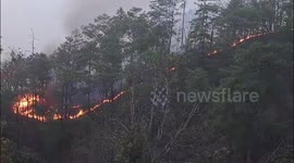 Raging Inferno Threatens Guatemalan Village of El Conacaste in Spain