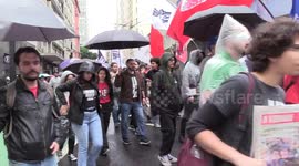 Act in defense of democracy to commemorate 60 years of the military coup in Sao Paulo, Brazil