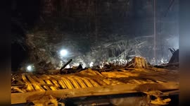 Moscow terror attack rescue teams clear debris