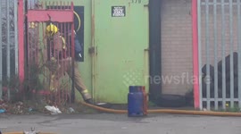 Large tyre shop blaze in West Midlands