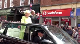 The Queen's 90 Birthday: crowds sing Happy Birthday to the monarch and The Duke of Edinburgh in Windsor