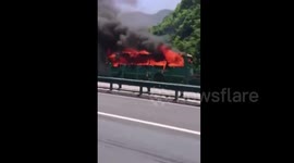 Coach fire kills eight and injures five