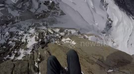Cliff-launching off Aiguille du Midi 3842m