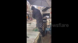 Fish Seller Street Dancing in Yibin, China