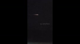 Mysterious UFO sighting leaves spectacular trail across night sky in China