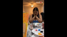 Couple's best attempt at 'Paint Your Spouse' challenge proves that it's the thought that counts