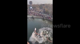 Performance Wows Crowds at Amusement Park in Kaifeng, China