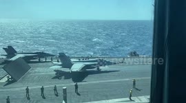 Aircraft Launch from USS Dwight D. Eisenhower Near Yemen