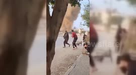 Israel warplanes bomb Az Zawayda municipality building in Gaza Strip