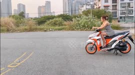 Motorcycle Stunt Ends in a Slam