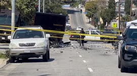 Hit and Run driver crash into UPS truck at 100mph killing two in Los Angeles, USA