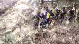 Disaster officials rescue life of young man who fell into a ditch in northern India