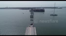 Francis Scott Key Bridge After Collapse in Baltimore, USA