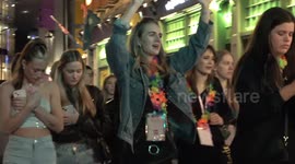 Easter Saturday revellers continue Bank Holiday weekend celebrations as thousands descend onto Birmingham's Broad Street