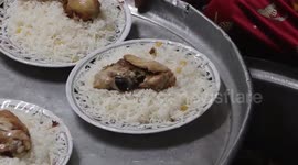 Kurdish Muslims break their fast in a village near Darbandikhan, Iraq
