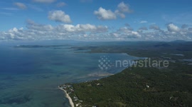 Drone View of Beaches in Agdangan, Quezon Province, Philippines