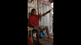 Man lights bulb with nose in a joke video!