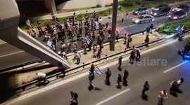 Protesters light fires in Israeli streets during demonstration