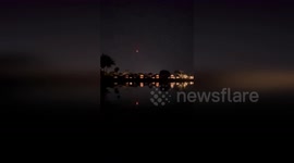 SpaceX Falcon 9 launch seen above homes in Florida