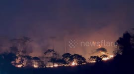 Forest fires engulf woodland in Guatemala