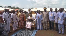 Induction ceremony of female village chief held in Cote d'Ivoire