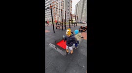 Kaliningrad kids water splash fun