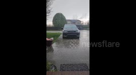 US: Storms Move Through Central Kentucky Bringing Hail And Sleet