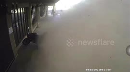 Woman flees for life as massive 7.2 quake collapses building in Taiwan