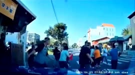 Customers flee moments before Taiwan cafe flattens in 7.3 magnitude earthquake