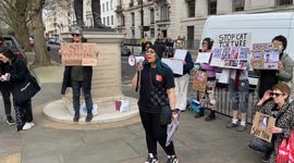 “Shame on China!” Animal lovers gather outside the Chinese Embassy in London in protest against horrific cat torture in China